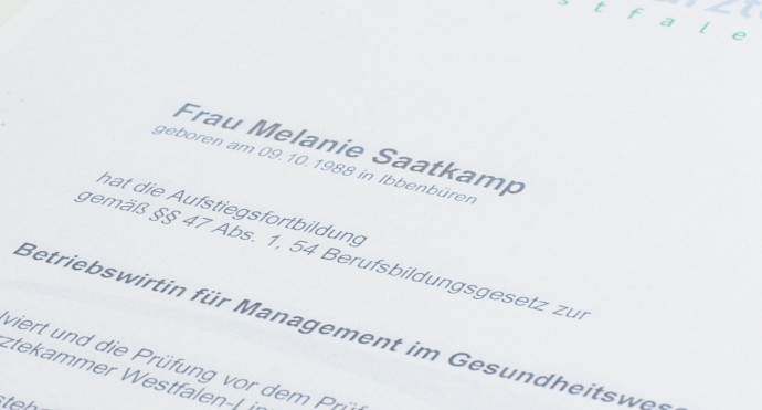 Melanie Saatkamp Betriebswirtin für Management im Gesundheitswesen